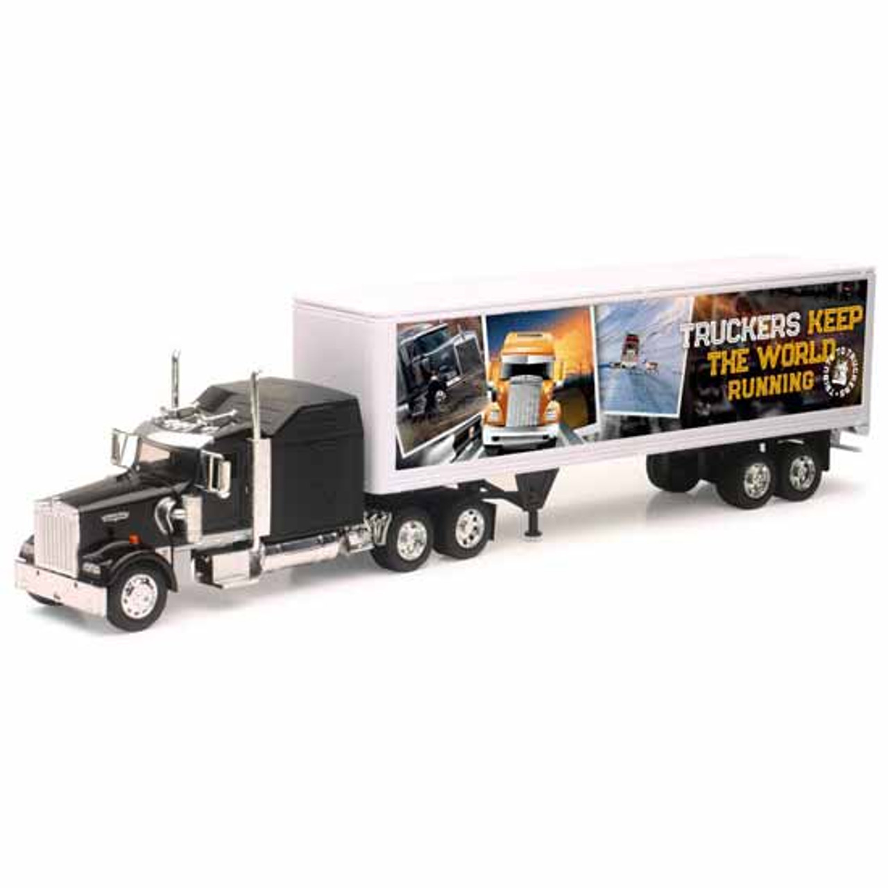 ダイキャストプロモーション　Kenworth W900 New Ray Kenworth W900 Dump Truck with Twin Dump Body White