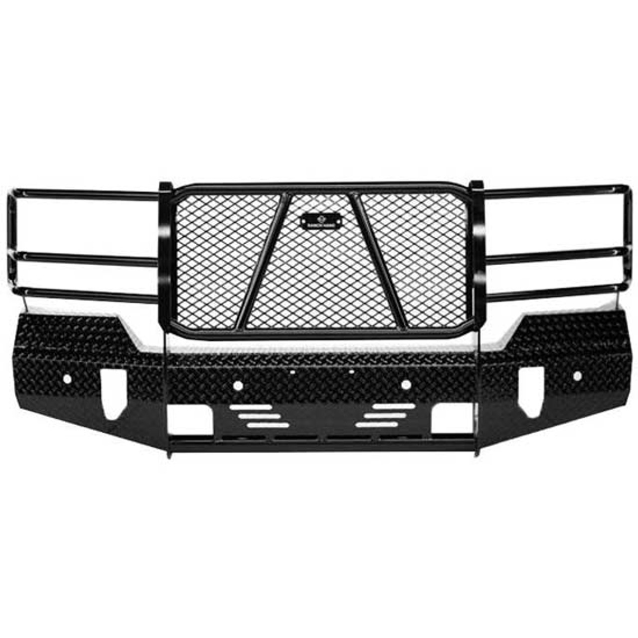 Summit Black Steel Front Bumper W/ Grille Guard, Sensors For