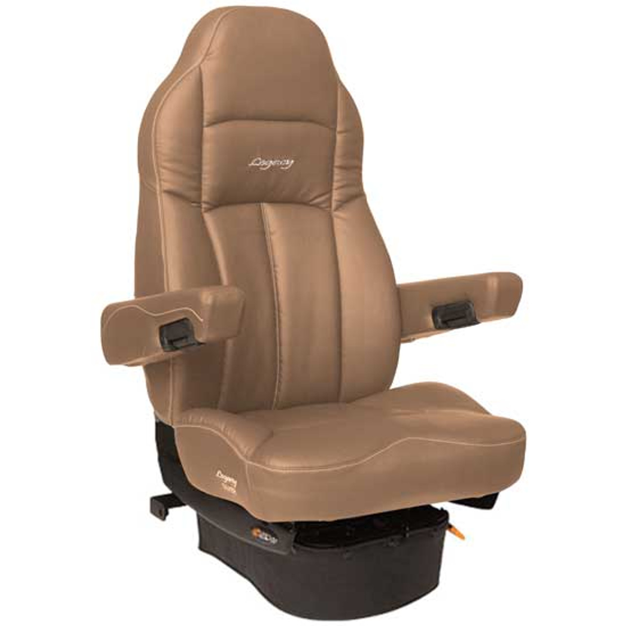 Seat Inc. Legacy Silver Seat W/ Mid Back, STD Base, Heat - DuraLeather Gray  - 4 State Trucks