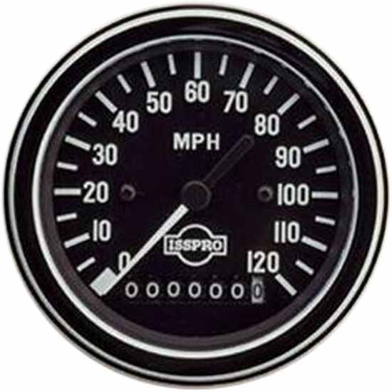 3.375 Inch Chrome Electric Speedometer 120 MPH, By Isspro 4 State Trucks