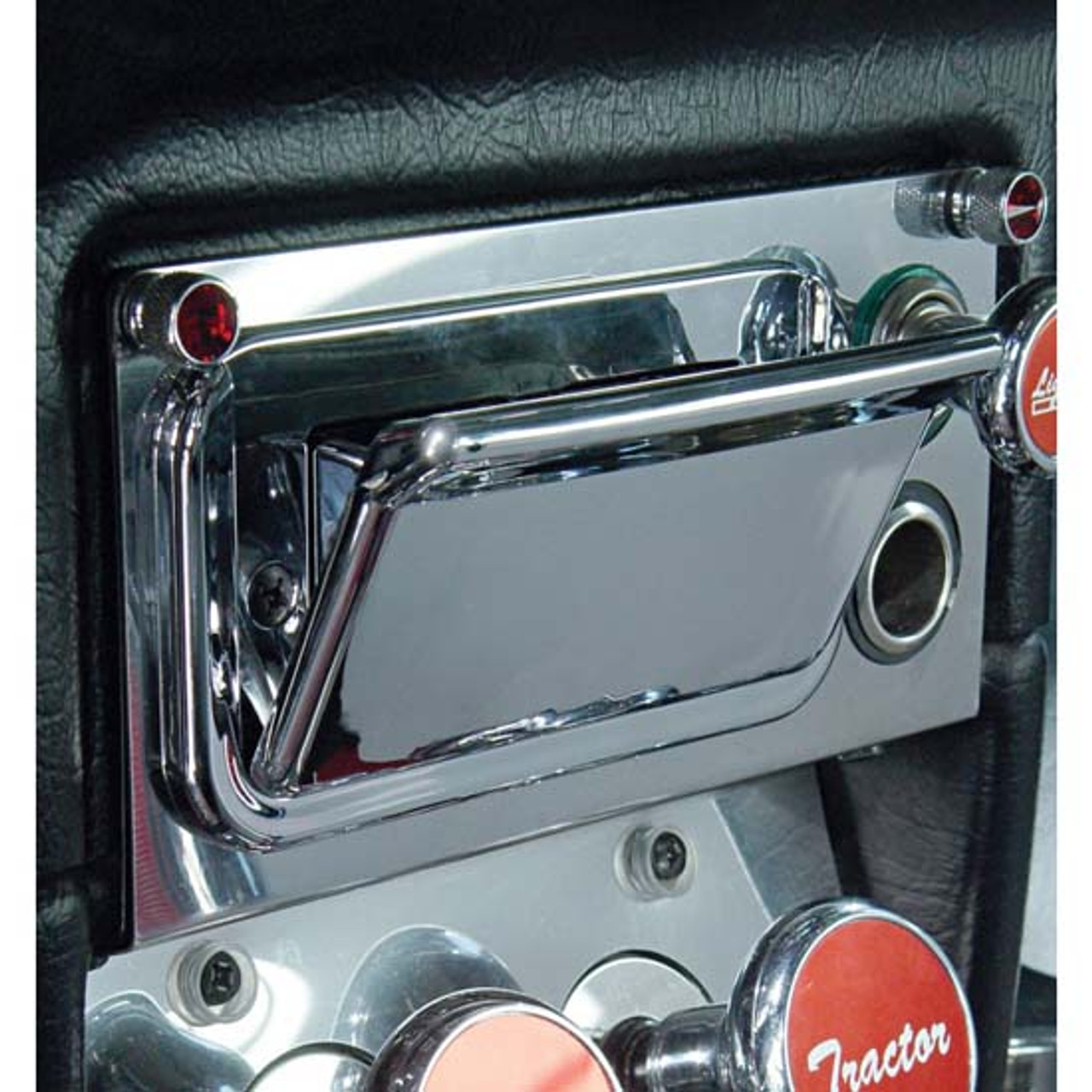 Chrome Plastic Replacement Ash Tray For Freightliner, Peterbilt