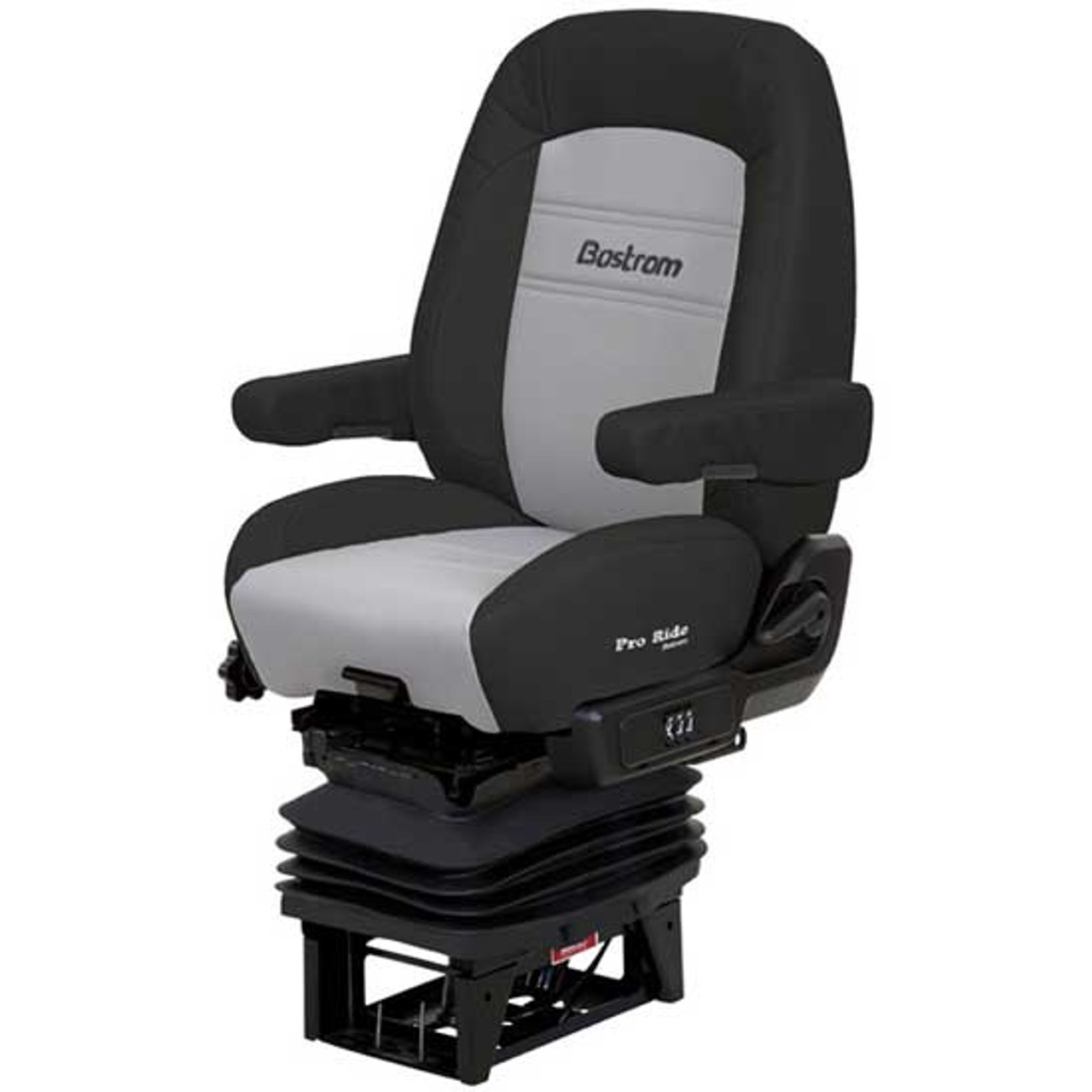 Seat Inc. Legacy Silver Seat W/ Mid Back, STD Base, Heat - DuraLeather Gray  - 4 State Trucks