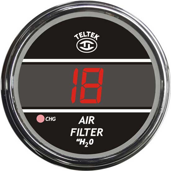 Teltek Digital Air Filter Monitor Gauge - 4 State Trucks