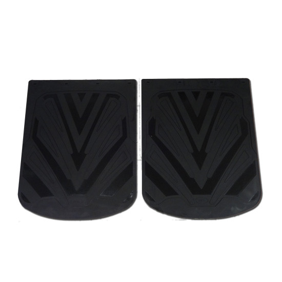 24 X 30 Inch Black Rubber Mud Flap With Helix Pattern Design Pair 4