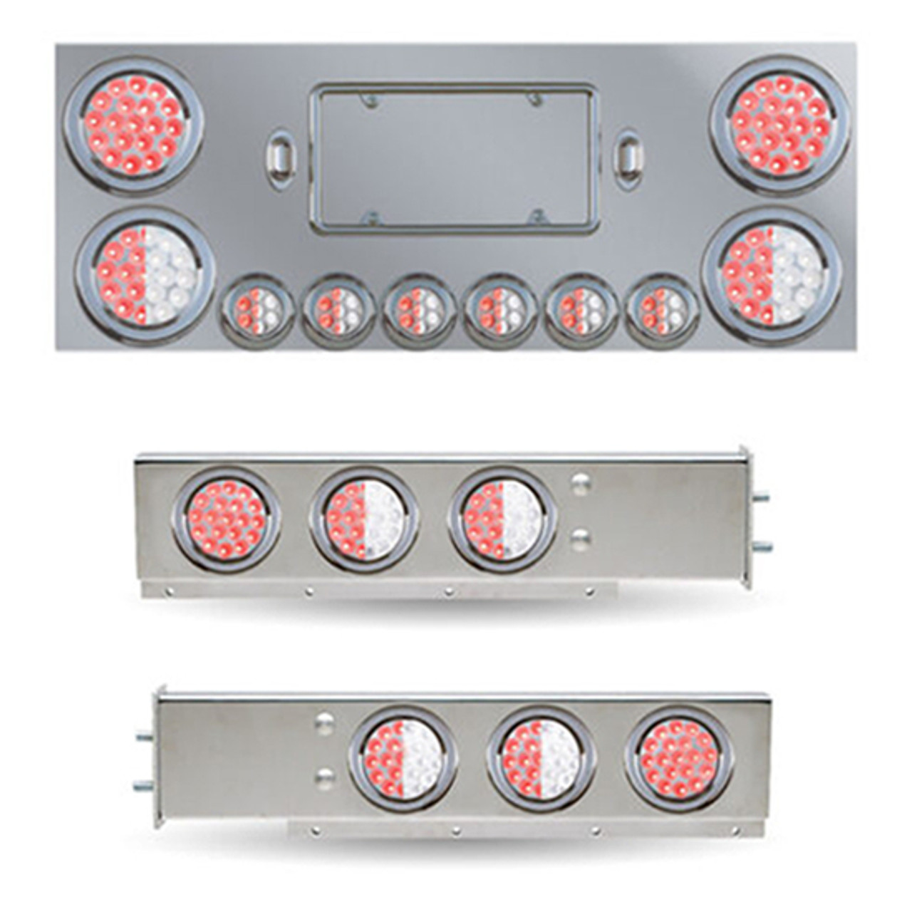 Rear Center Light Panel & Light Bar Kit With 10 4 Inch, 6 2 Inch