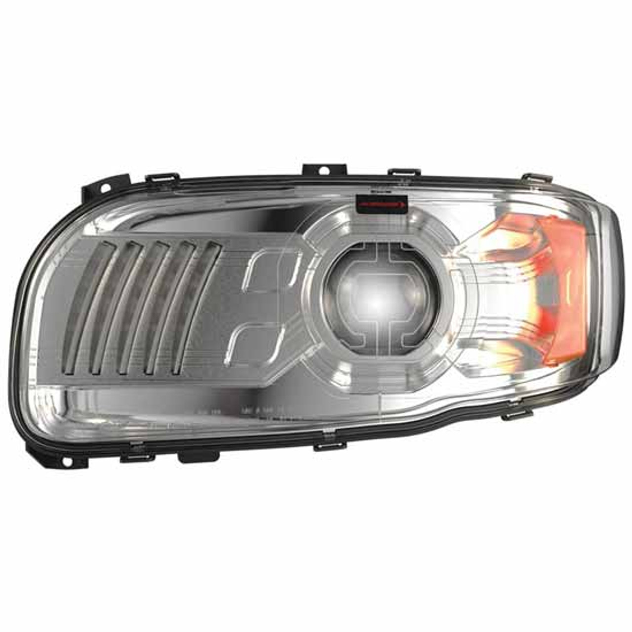 Custom Chrome Retrofit LED Headlights W/ Turn Light For Peterbilt 388