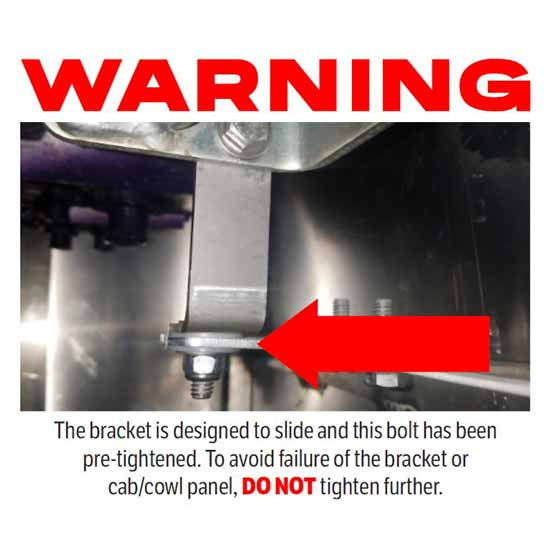 CSM SS Lower Sliding Cab Cowl Panel Mounting Bracket For Peterbilt 388 ...