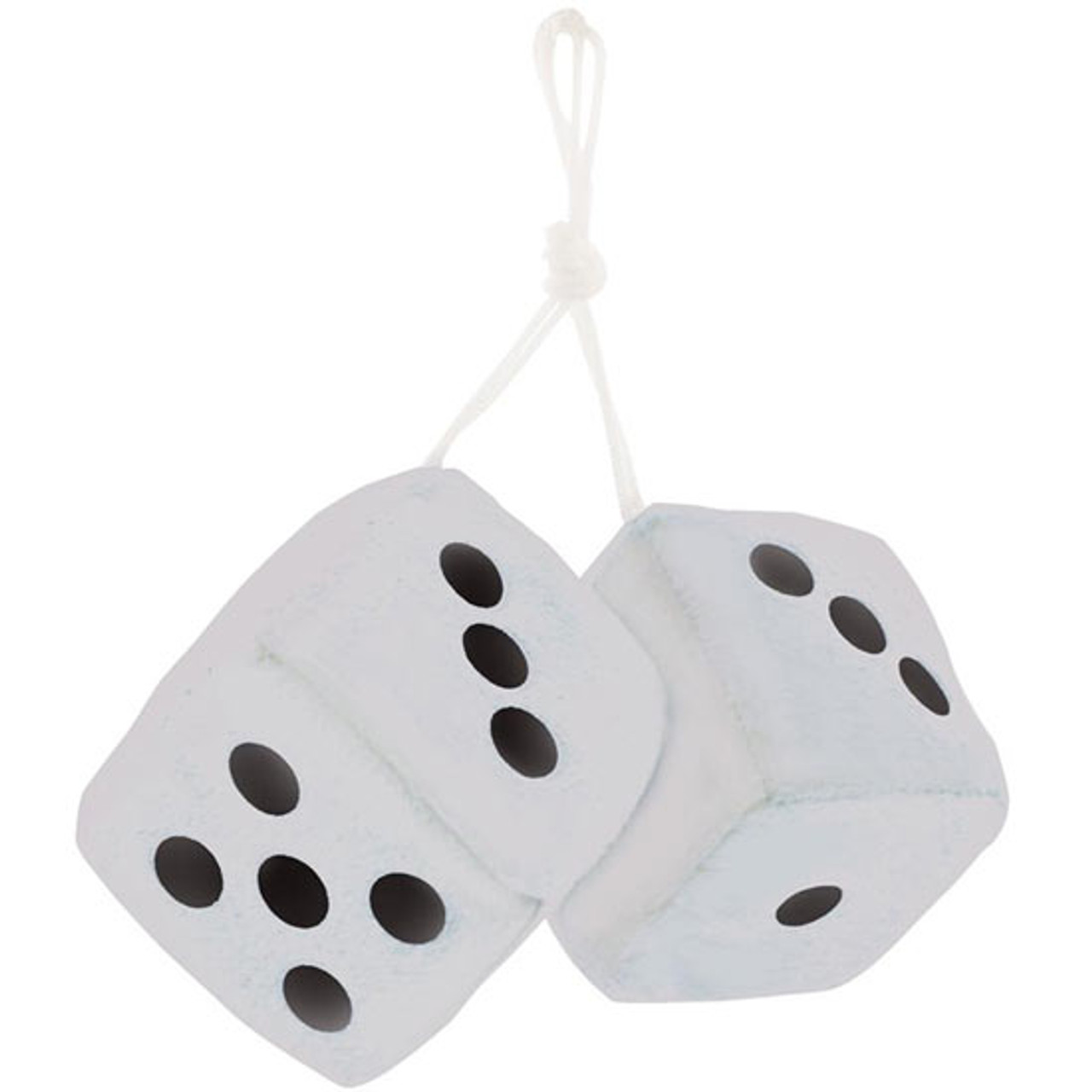 3 X 3 Inch Classic Hanging Fuzzy Dice For Rear View Mirror - 4
