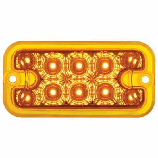 10 LED Dual Function Reflector Rectangular Light - 4 State Trucks