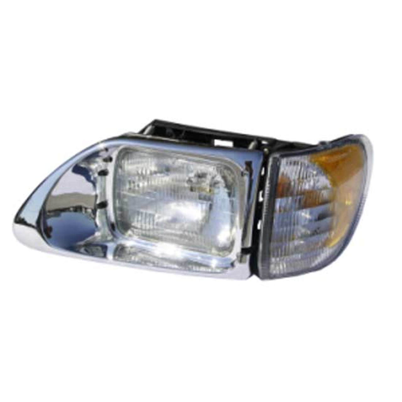 BESTfit Headlight Assembly With Chrome Bezel & Turn Signal For