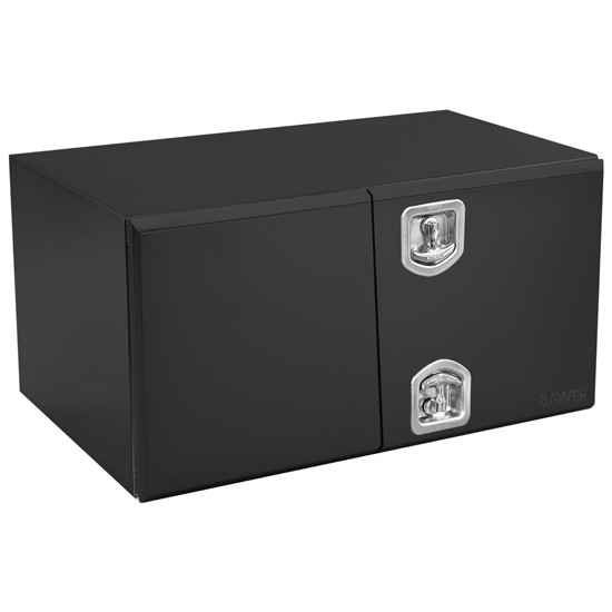 Bawer Black Steel Tool Box With Double Doors- 24 X 24 X 48 Inch