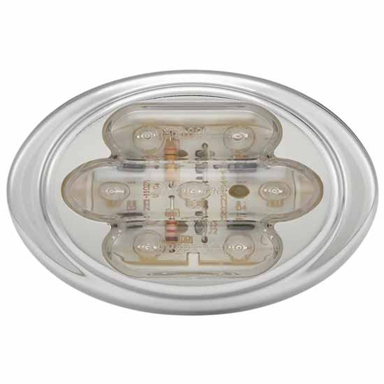 Maxxima 2 X 3 Inch 7 Diode Red LED Oval Marker Light Clear