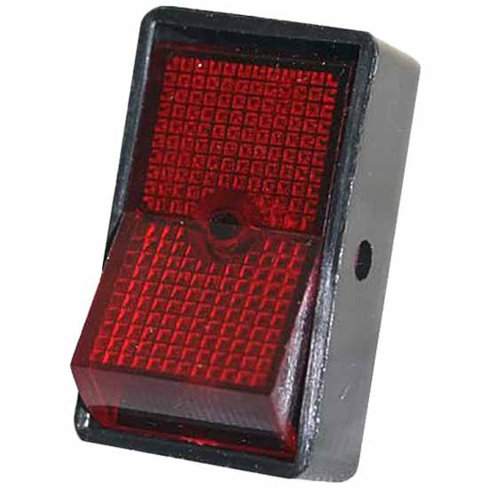 Illuminated Red Jumbo Rocker Switch , 16A At 12V For 1/2 Inch Hole - 4 ...