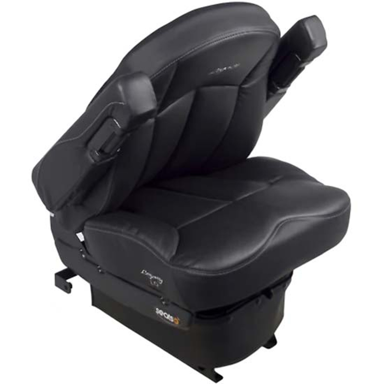 Seat Inc. Legacy Silver Seat W/ Mid Back, STD Base, Heat - DuraLeather Gray  - 4 State Trucks