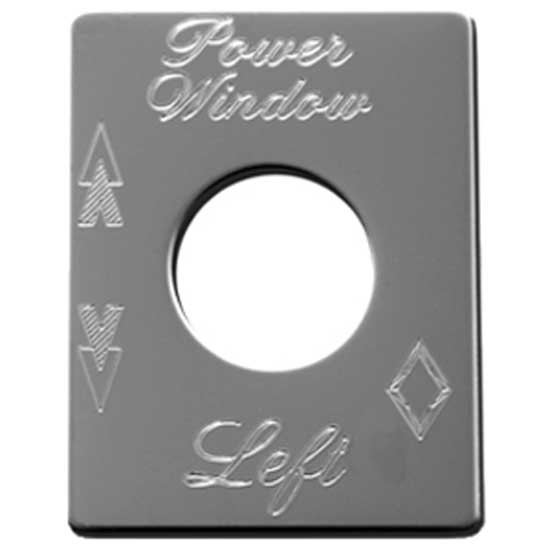 Stainless Steel Power Window Left Switch ID Plate For Peterbilt