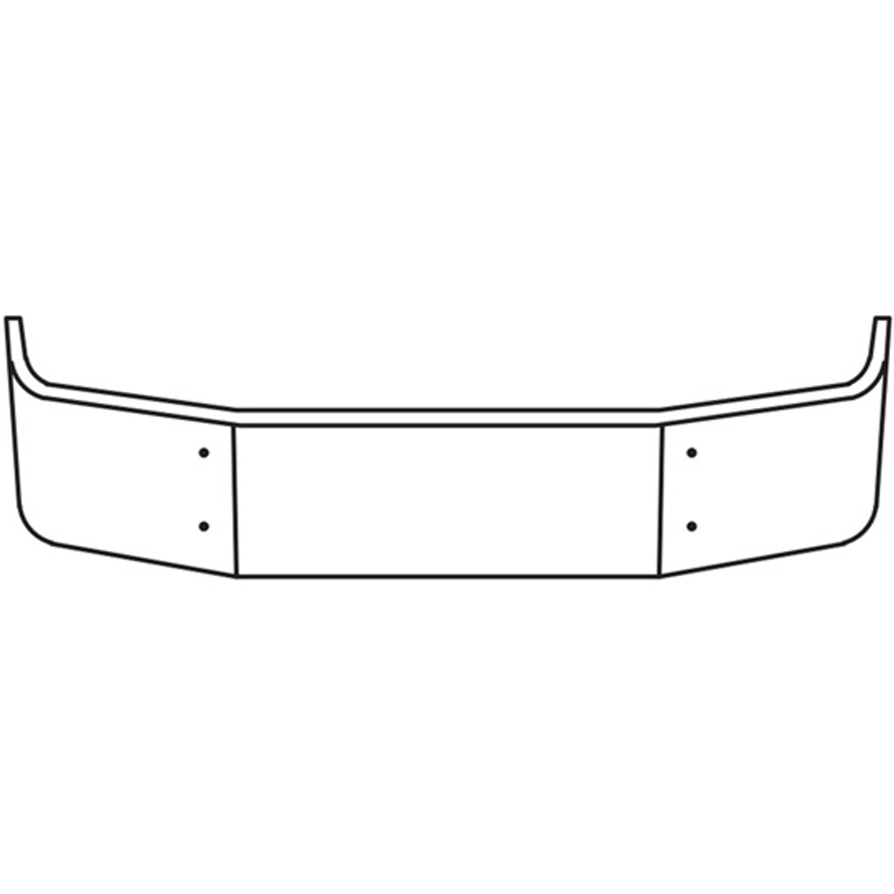 20 Inch Stainless Steel Set Back Axle Bumper For Peterbilt 387 SBA 2002