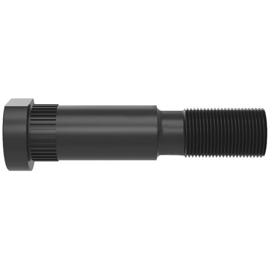 12x Grade 10.9 Wheel Studs - 1/2-20 Thread, 0.56" Knurl, 2.2" Length, Serrated, Zinc Plated