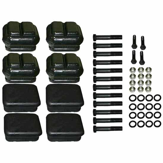 Premium Rubber Insulator Pad Kit W/ Hardware For Mack - 4 State Trucks 