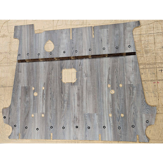 Light Oak Vinyl Precut Floor With Shifter Hole For Kenworth W900