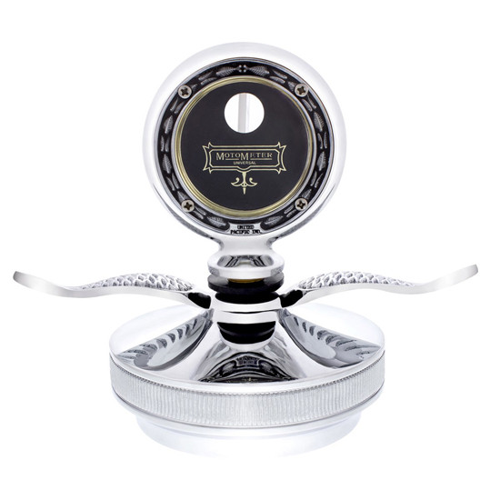 Chrome Boyce Motometer Hood Ornament With Base - 4 State Trucks