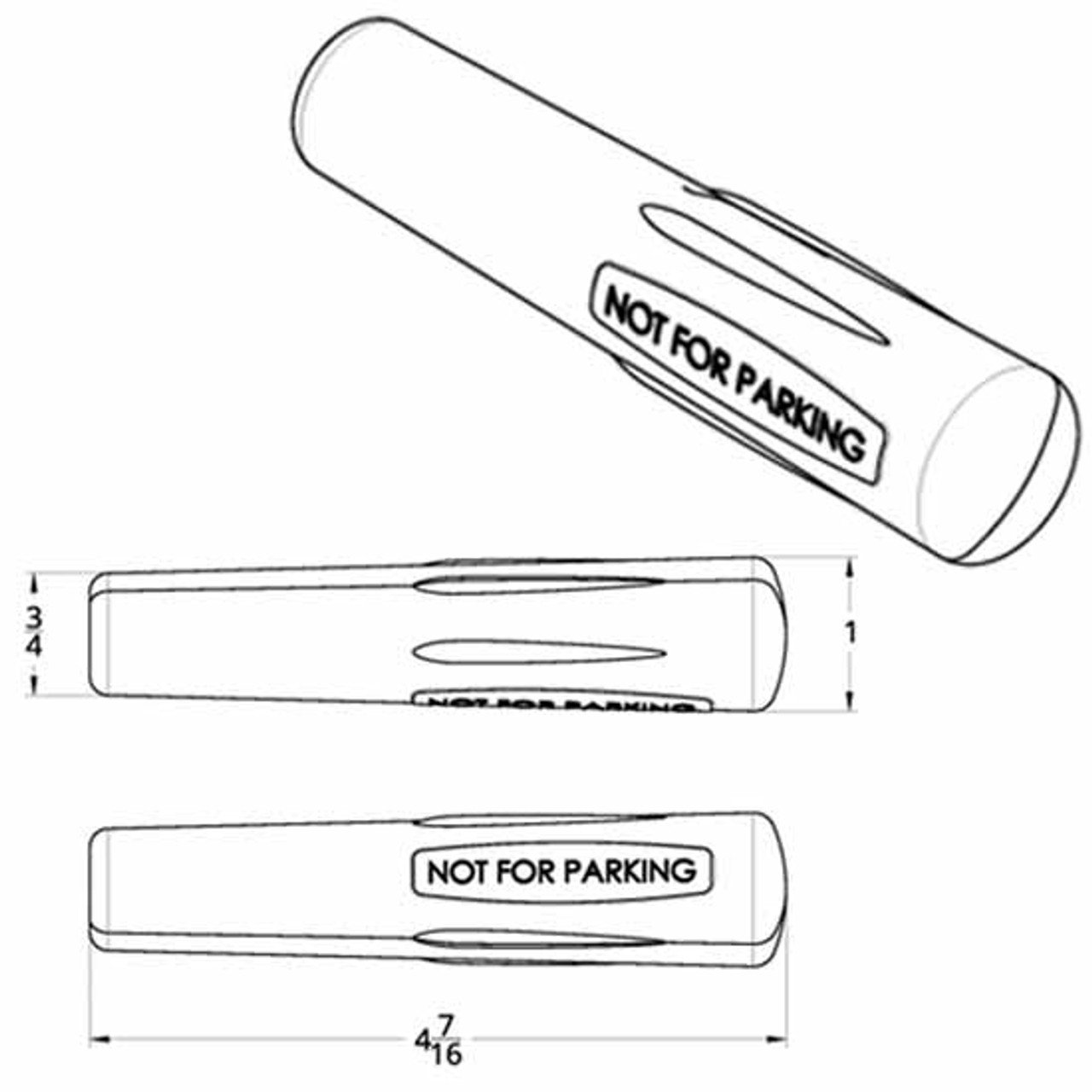 Chrome Plastic 2 Piece Not For Parking Lever Cover For Peterbilt 2006