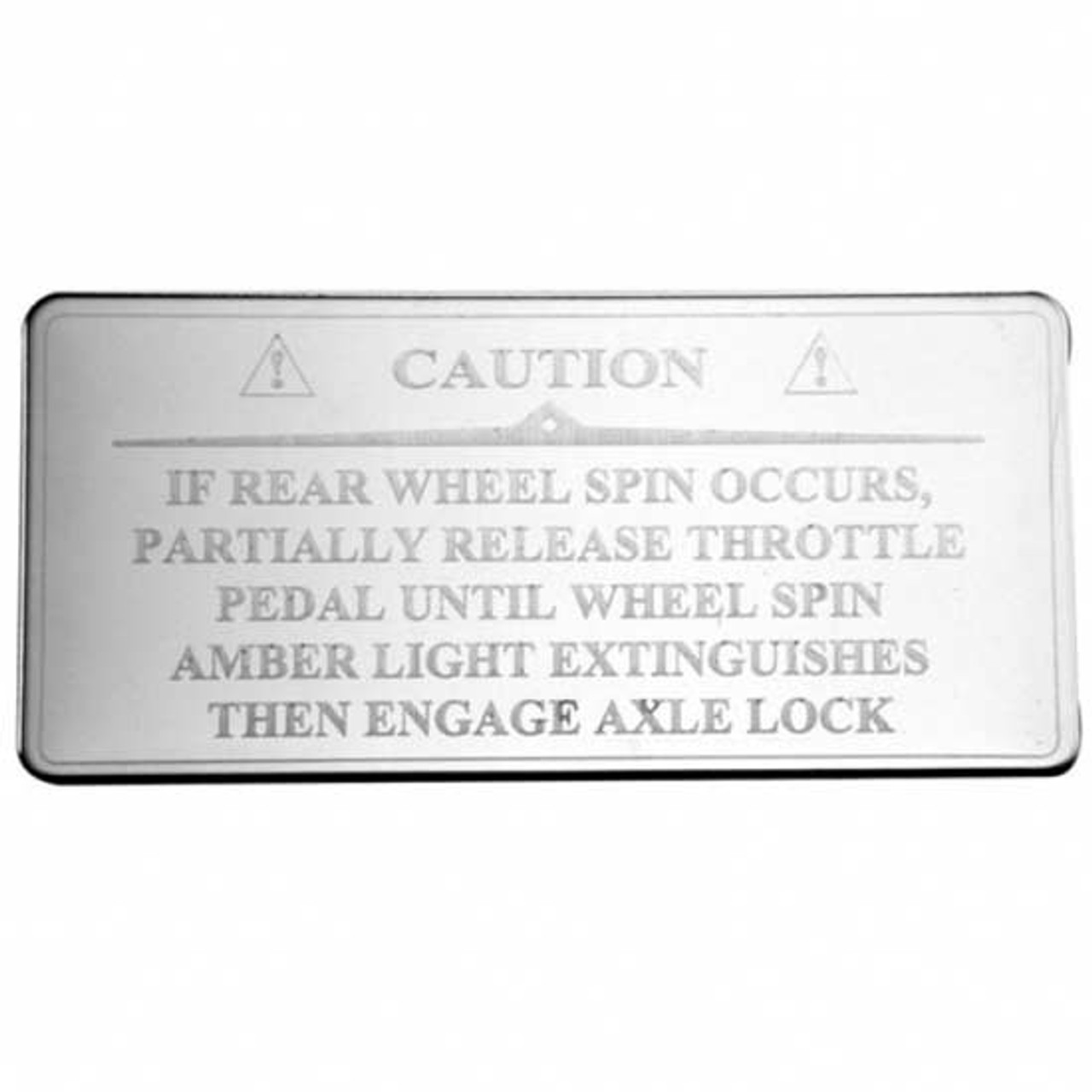 Stainless Steel Dash Plate Axle Lock For Peterbilt 4 State Trucks