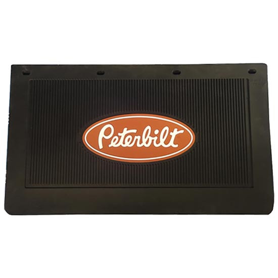 24 X 14 Inch Peterbilt Logo Mud Flap Black Rubber For Peterbilt Models