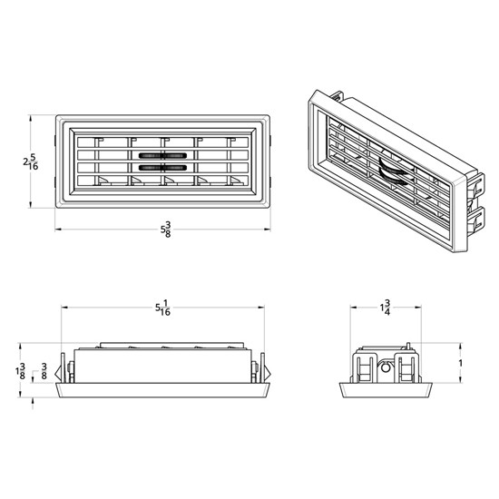 Peterbilt 379, 378, 377, 375, 330 Large Chrome AC Heater