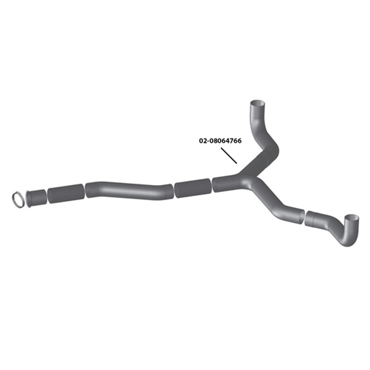 Kenworth T600, T800, W900 5 Inch OD Aluminized Steel Exhaust