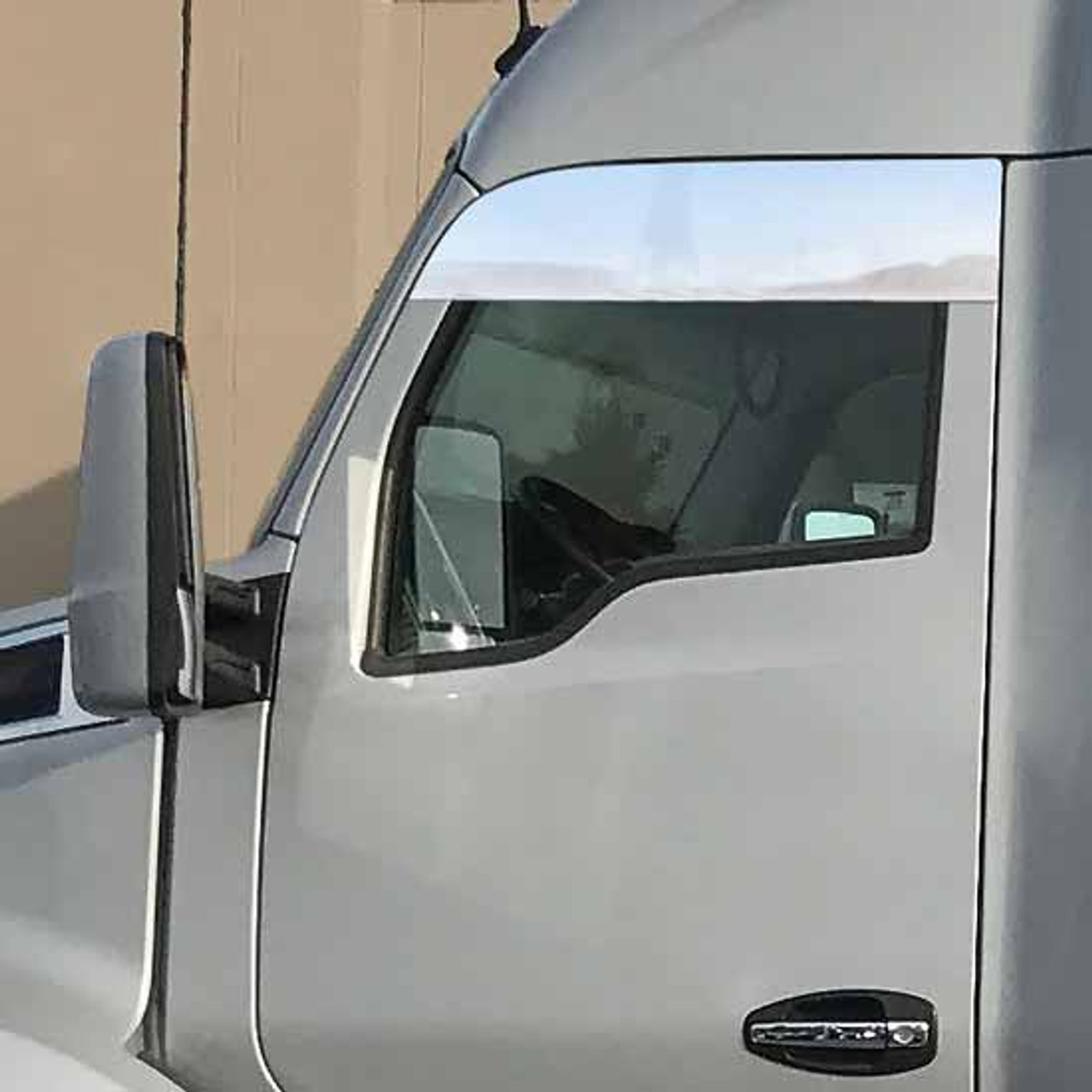 8 Inch Stainless Steel Chop Top Window Panels For Kenworth
