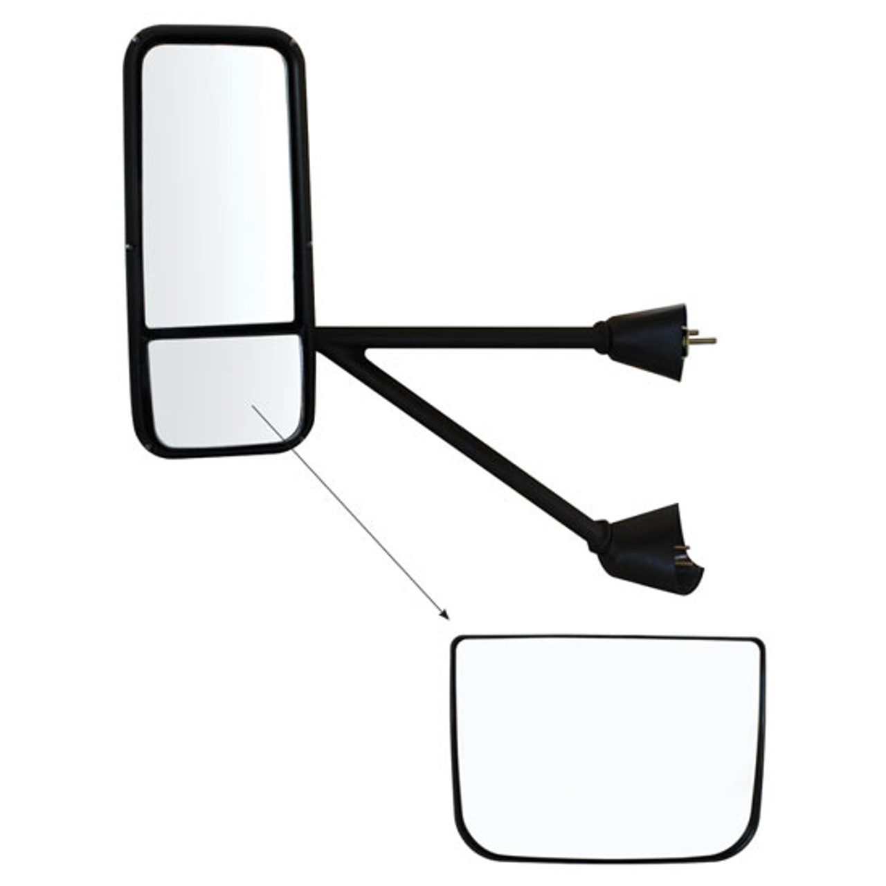 ‪T___kd07k  PACCAR SR59-6117-18 Lower Convex Mirror w/Defrost