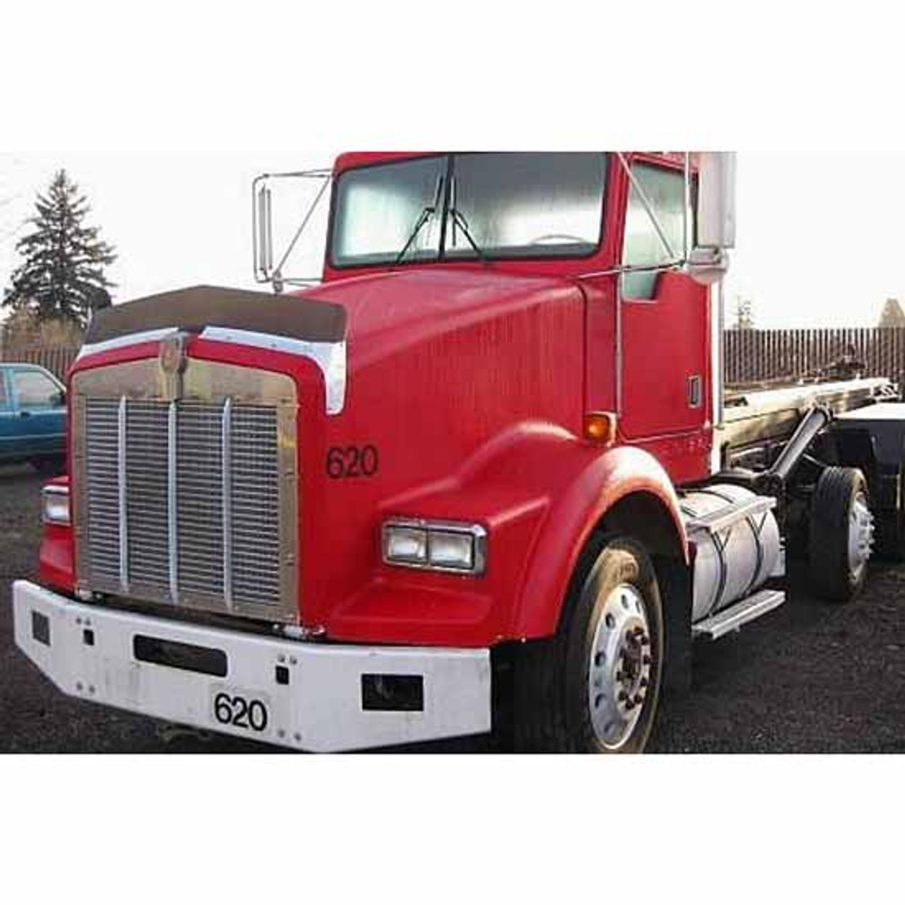 Kenworth T800 Flat Windshield Hood Fiberglass by Jones