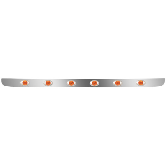 Stainless Steel Bumper Light Bars W/ 12 P3 Amber/Amber LEDs For Freightliner Coronado 2003