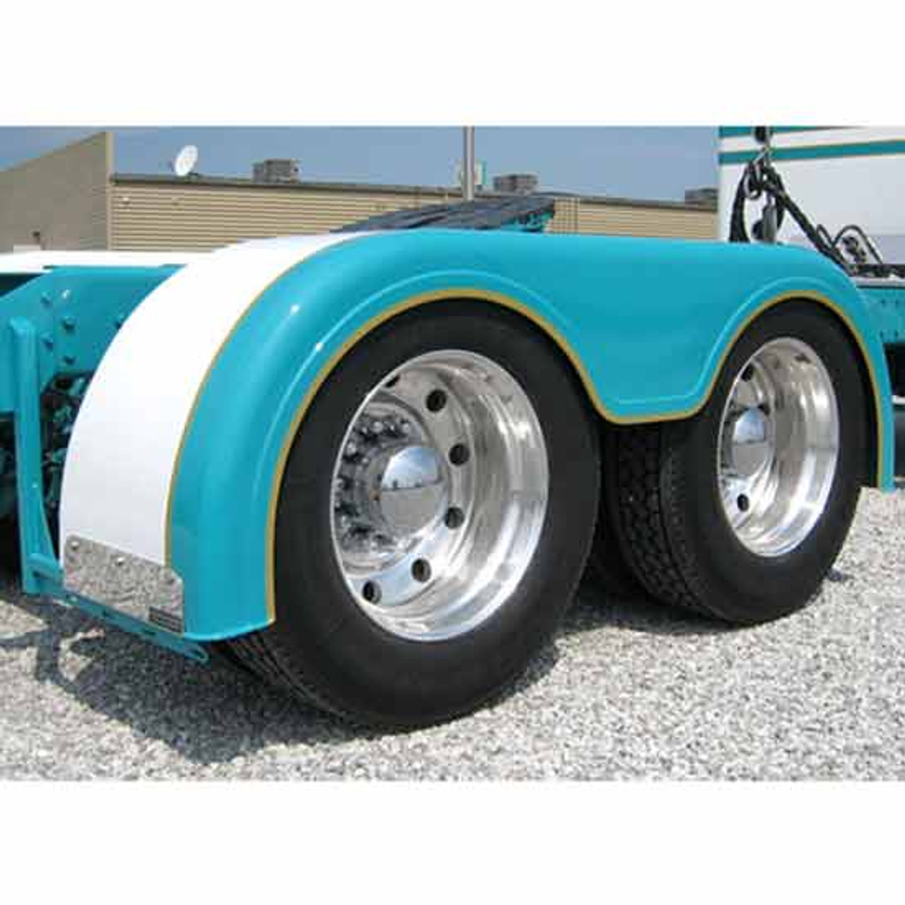 Fiberglass 103.5 Inch Low Cut Full Fender Kit For Freightliner Air Liner  Suspension