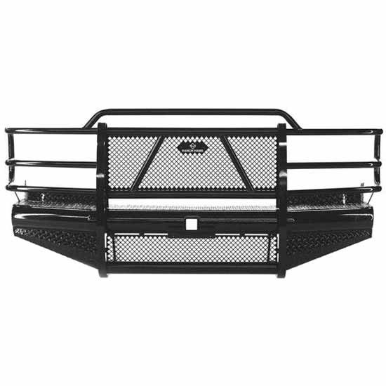 Black Steel 15K Winch-Ready Front Bumper W/ Grille Guard For Ford