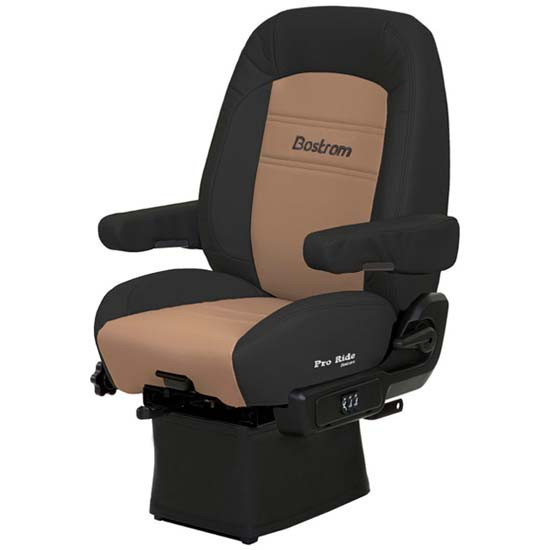 Bostrom Pro Ride Low Base MidBack Seat Black/Tan UltraLeather 4