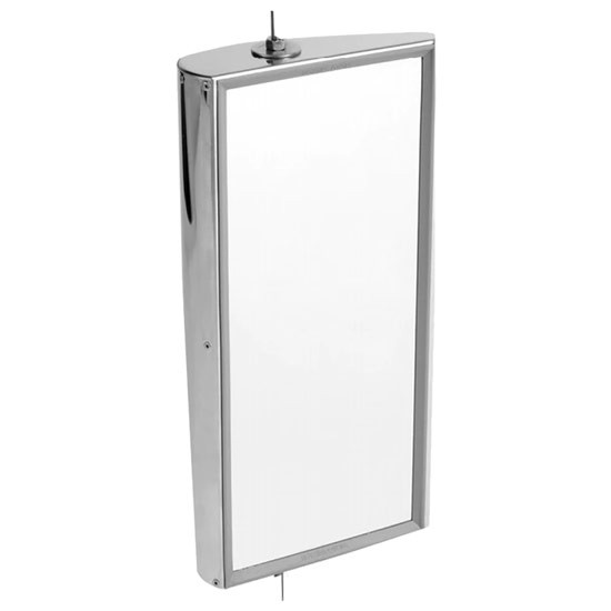 Stainless Steel PS Heated Motorized Mirror W/ Light, Aero Style Passenger Side 4 State Trucks