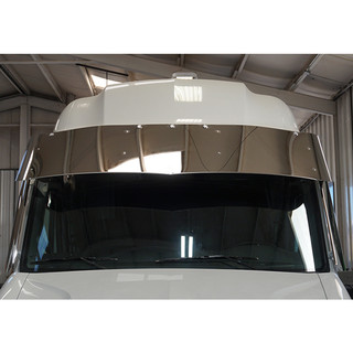 17.5 Inch Visor With 5 Rnd 3/4 Inch Light Holes By CSM For Peterbilt 579 Gen II And 567