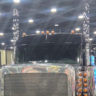 CSM Aluminum Paintable Drop Visor For Peterbilt 589 Stand Up Sleeper