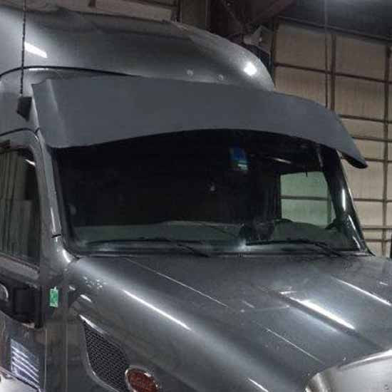 CSM 13.5 X 17.5 Inch Aluminum Bowtie Curved Visor For Peterbilt 567 & 579