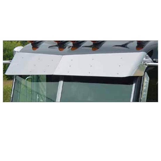 14.5 Stainless Steel Bowtie Drop Visor For Peterbilt 378 & 379
