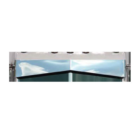 Roadworks 10.5 Inch Stainless Steel Untie Drop Visor For Peterbilt 300 Series W/ Ultracab and Flat Top