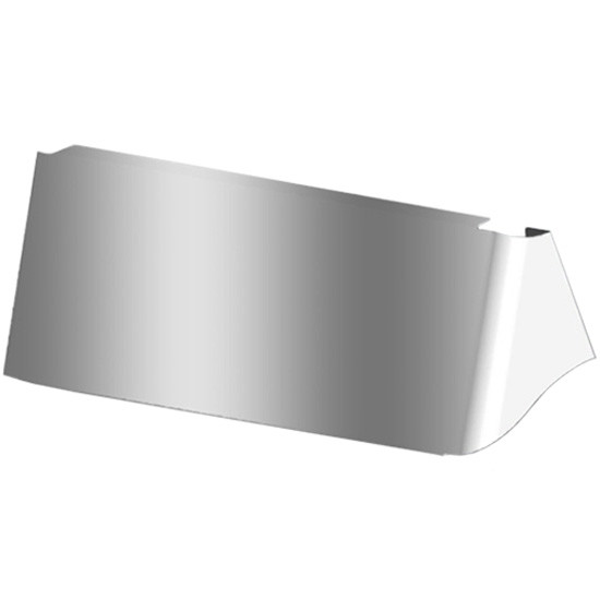 Stainless Steel Flat Face Rear Visor For Peterbilt W/ 37.25 Inch Rear Window