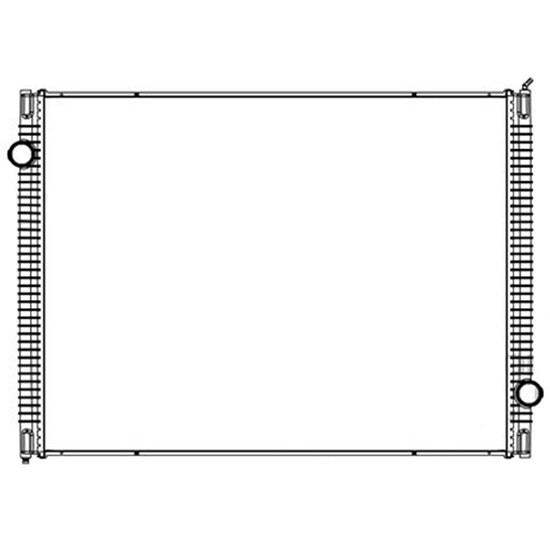 BESTfit Plastic Aluminum Radiator W/O Frame 45.625 X 34.875 X 2 Inch 2 Row Replaces 1003715E 1003715F For International WorkStar 7300, 7400, 7500 & 7600