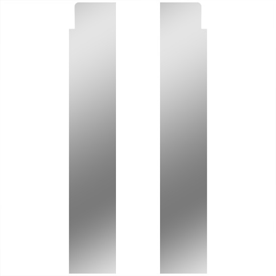 15 Inch Stainless Steel Blank Front Air Cleaner Panels For Peterbilt 378, 379, 388, 389