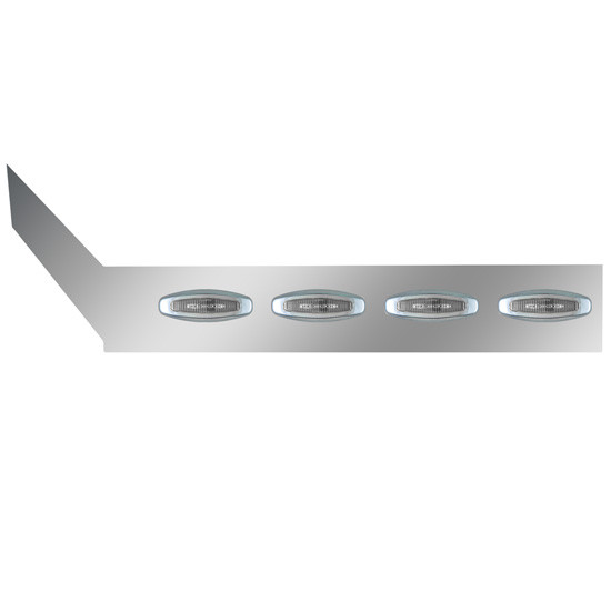 Stainless Steel Cab Panels W/ 8 Amber/Clear LED Crew Lights For International ProStar