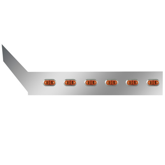 Stainless Steel Cab Panels W/ 12 Amber LED Challenger Lights For International ProStar
