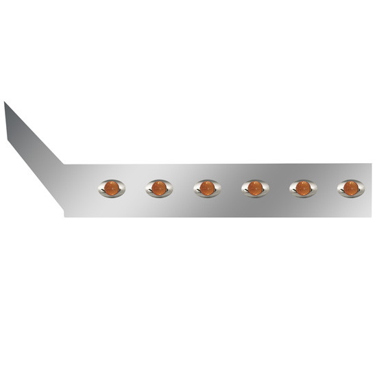 Stainless Steel Cab Panels W/ 12 Amber LED M3 Lights For International ProStar