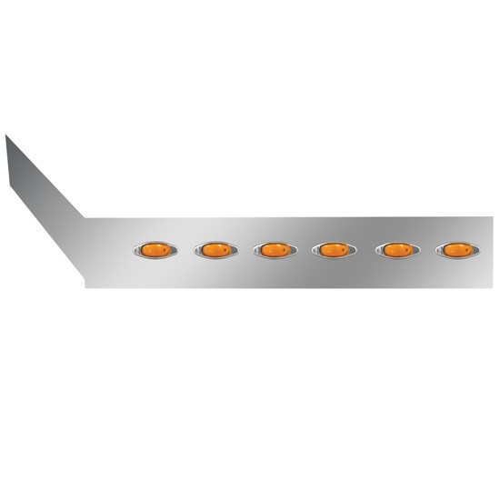 Stainless Steel Cab Panels W/ 12 Amber LED Mini Lights For International ProStar