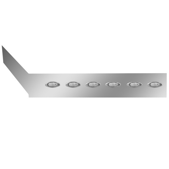 Stainless Steel Cab Panels W/ 12 Amber/Clear LED Mini Lights For International ProStar